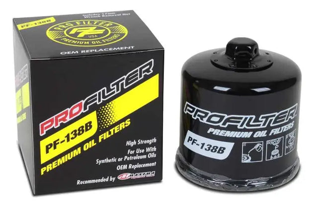 ProFilter Aprilia/Arctic Cat/Kawasaki/Suzuki Spin-On/Black/Various Performance Oil Filter - Oils & Filters