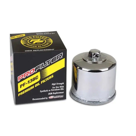 ProFilter Aprilia/Arctic Cat/Kawasaki/Suzuki Spin-On/Chrome/Various Performance Oil Filter - Oils & Filters