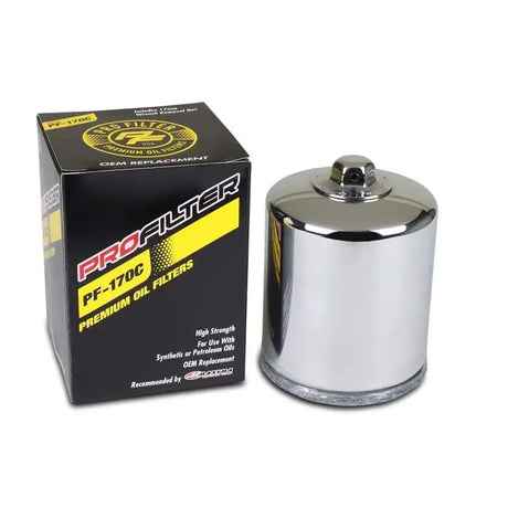 ProFilter Harley Spin-On Chrome Various Performance Oil Filter - Oils & Filters