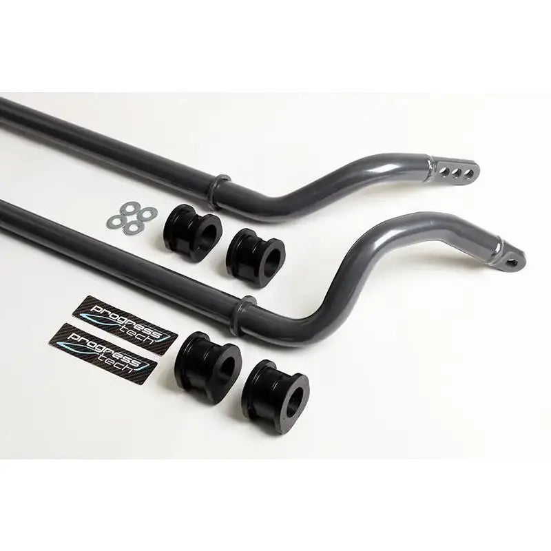 Gray sway bars with bushings and hardware from progress tech sway bar kit for Chevy Corvette