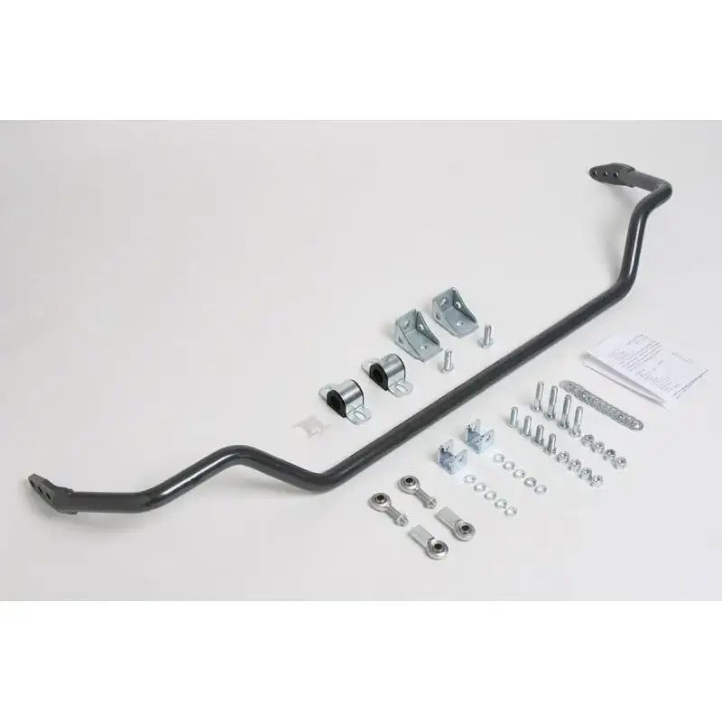 Black sway bar with mounting hardware for Nissan Sentra rear sway bar upgrade