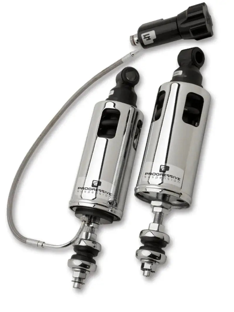 Progressive 00-17 Harley Softail 422 Series Shocks w/RAP Heavy Duty - Chrome - Suspension