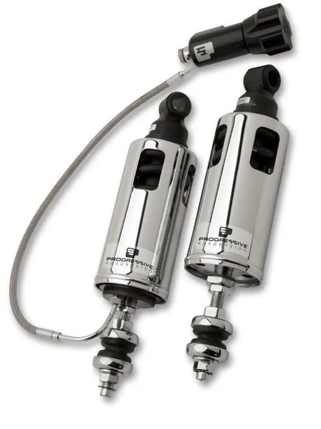 Progressive 00-17 Harley Softail 422 Series Shocks w/RAP Heavy Duty - Chrome - Suspension