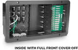 Progressive Dynamics PD50K3Q2GP 30Amp Panel Converter Box Only with open front cover showcasing internal components.