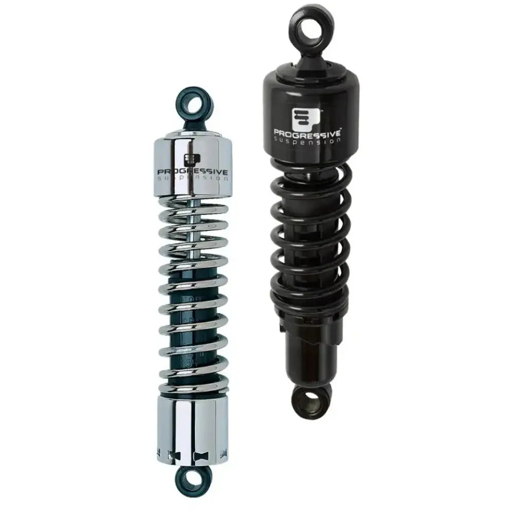 Progressive Harley 412 Series Shocks 11.0in - Chrome - Suspension