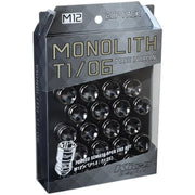 Project Kics 12 x 1.25 Glorious Black T1/06 Monolith Lug Nuts - 20 Pcs - Truck & Automotive