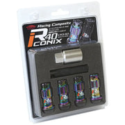 Project Kics 12X1.25 R40 Iconix Neochrome Lug Nut Lock Set - 4 - WYIF43NK