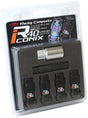 Project Kics 12X1.50 R40 Iconix Black Lug Nut Lock Set - 4 - Truck & Automotive