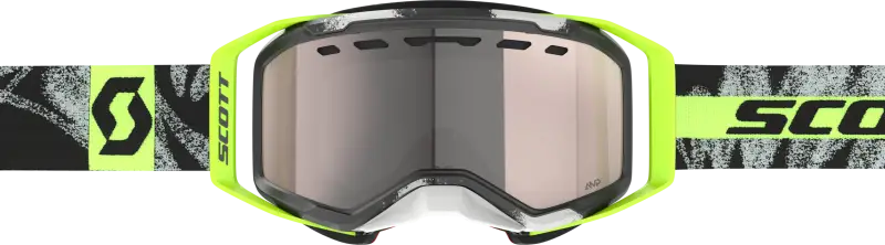 Neon yellow and black motocross goggles with mirrored lens, perfect for RV parts & accessories or truck accessories