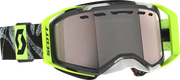 Neon yellow black motocross goggles with mirrored lens for outdoor rv parts accessories
