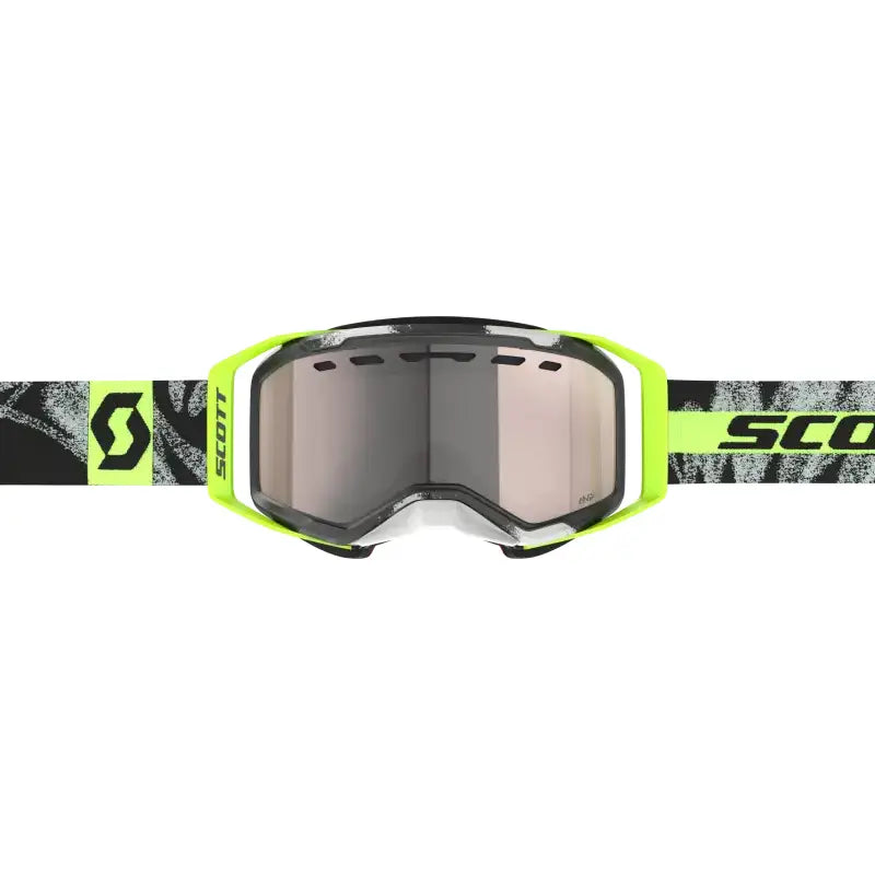 Neon yellow and black motocross goggles with mirrored lens, perfect for RV parts & accessories or truck accessories