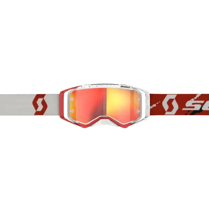 Prospect Goggle Red/White Orange Chrome Works Lens - SCOTT