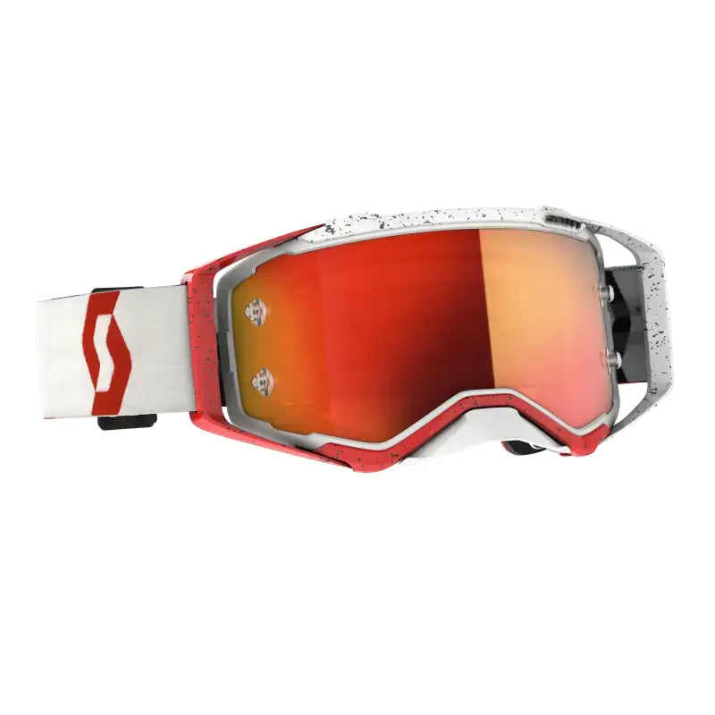 Prospect Goggle Red/White Orange Chrome Works Lens - SCOTT