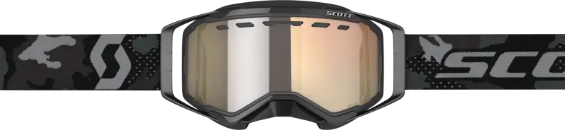 Prospect Goggle Snow Cross with black grey camouflage and mirrored lens for snow riding