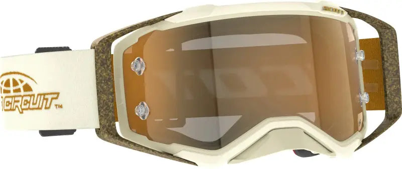 Prospect Pro Circuit Goggle Beige/Wht/Br Amp Gld Cr Wrks - RV and Auto Parts