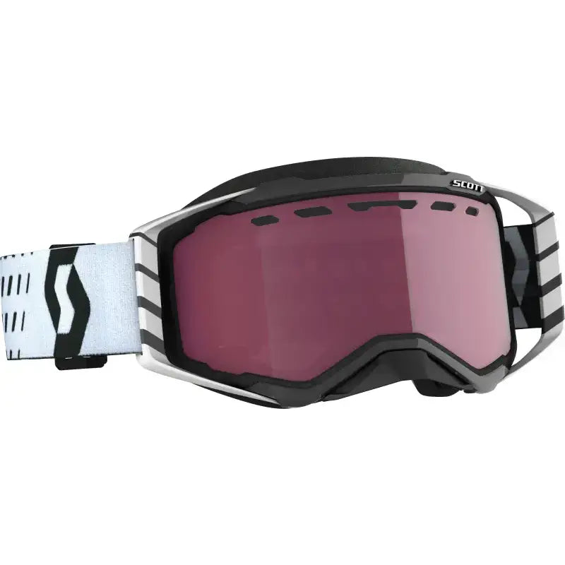 Prospect Snwcrs Goggle with pink lens for snwcrs goggle black and white style