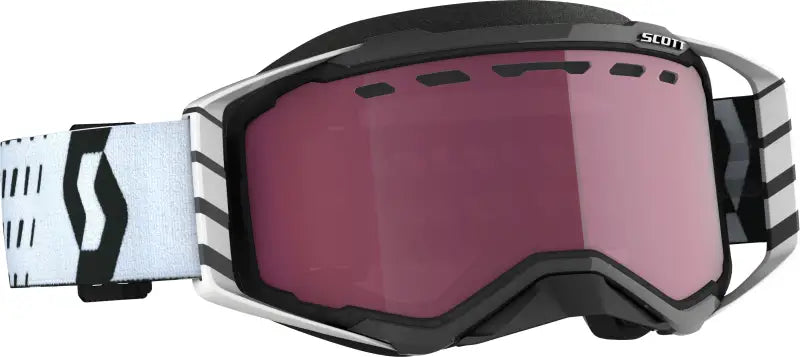 Prospect Snwcrs Goggle with pink lens for snwcrs goggle black and white style