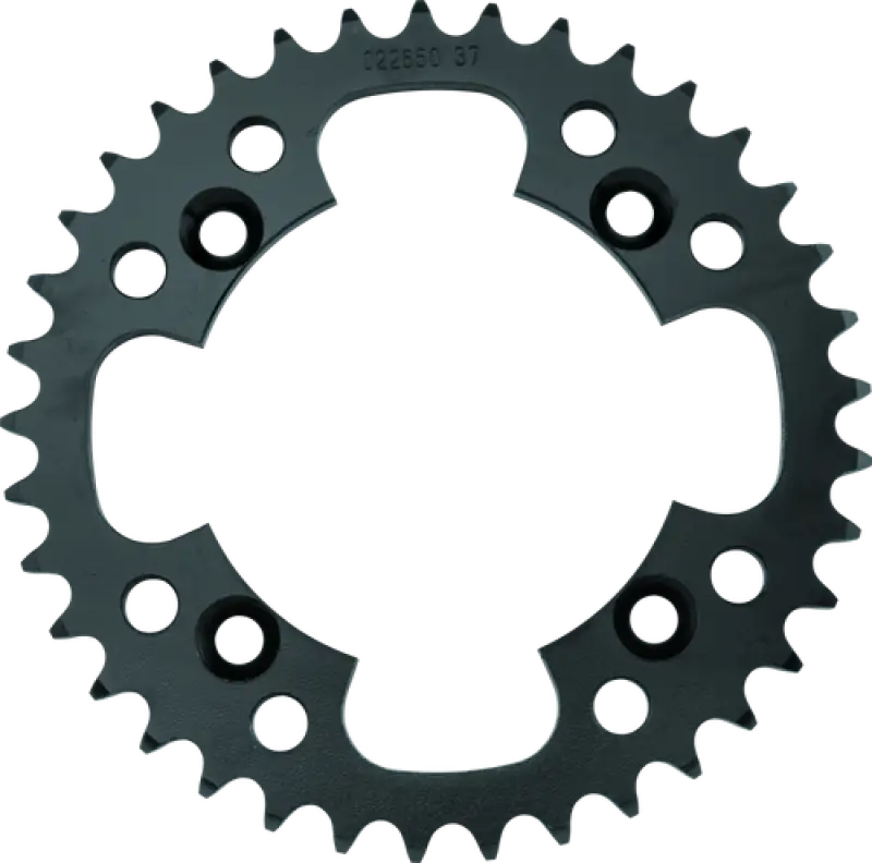 Black metal sprocket for Yamaha YFZ450 rear steel sprocket upgrade in the ProTaper 04-21 kit