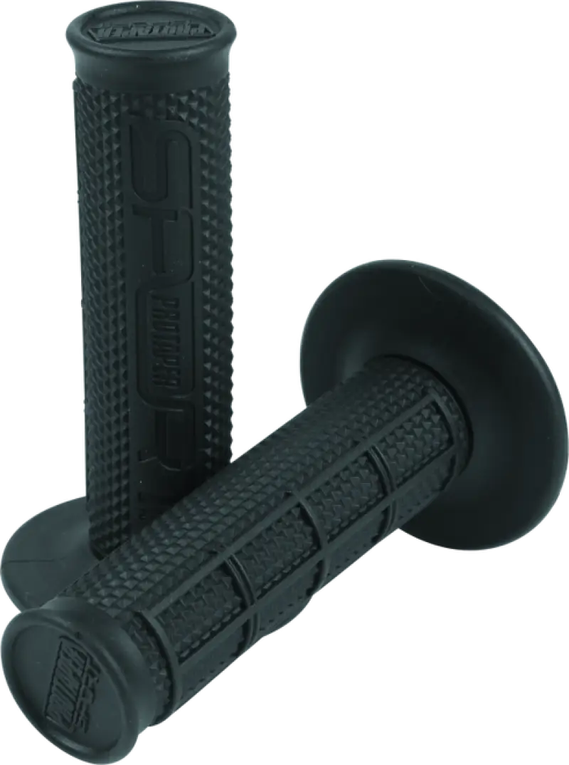Black textured waffle grips for a sleek black riding experience on ProTaper 1/2 Waffle Grips