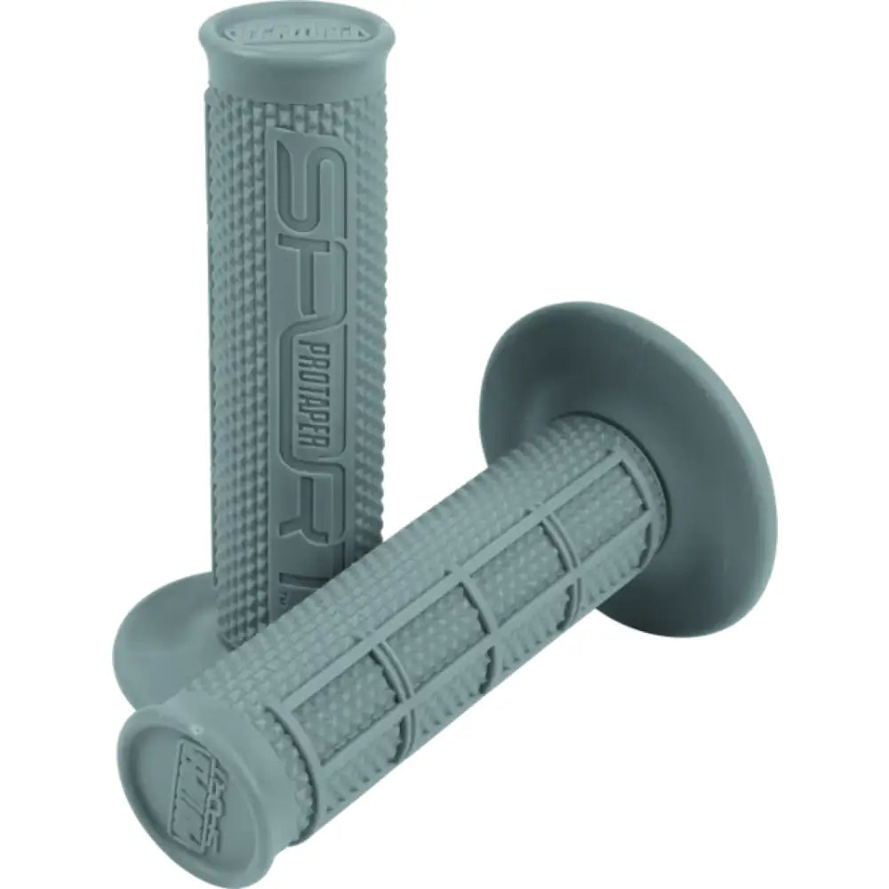 ProTaper 1/2 Waffle Grips in stylish grey color for motorcycle handlebars