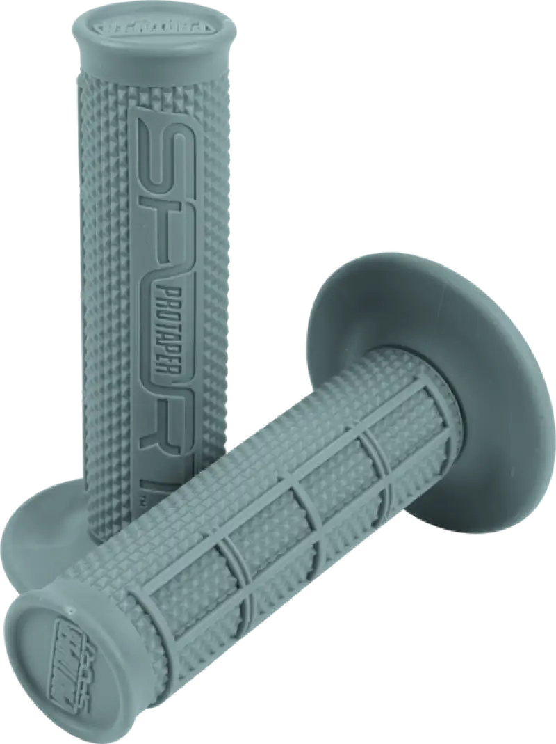 ProTaper 1/2 Waffle Grips in stylish grey color for motorcycle handlebars