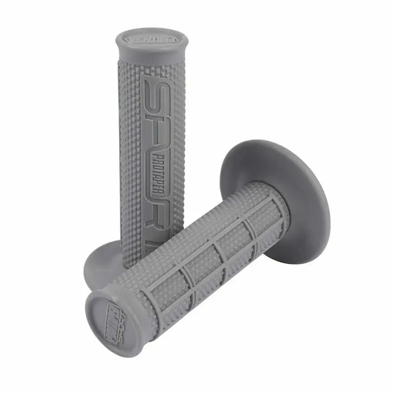 Gray motorcycle handlebar grips with stylish grey waffle grips for a cool look