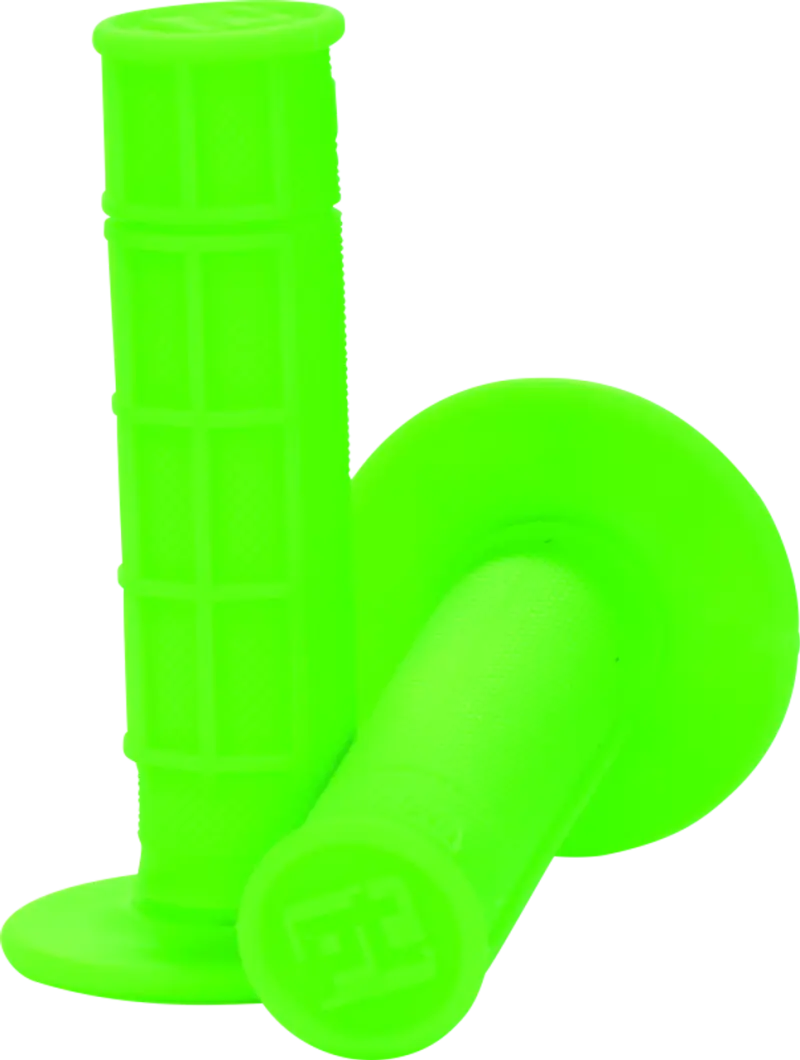 Neon green waffle grips for motorcycles with easy installation on ProTaper 1/2 Waffle Grips