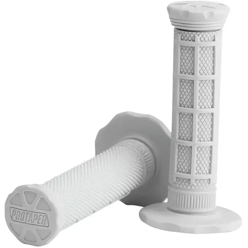 White motorcycle handlebar grips in medium light gray for ProTaper 1/3 Micro Grips