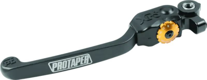 Black motorcycle clutch lever with gold adjustment dial for KTM Husqvarna ProTaper aluminum shifter