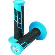 Neon blue black ProTaper Clamp-On 1/2 Waffle Motorcycle Handlebar Grip