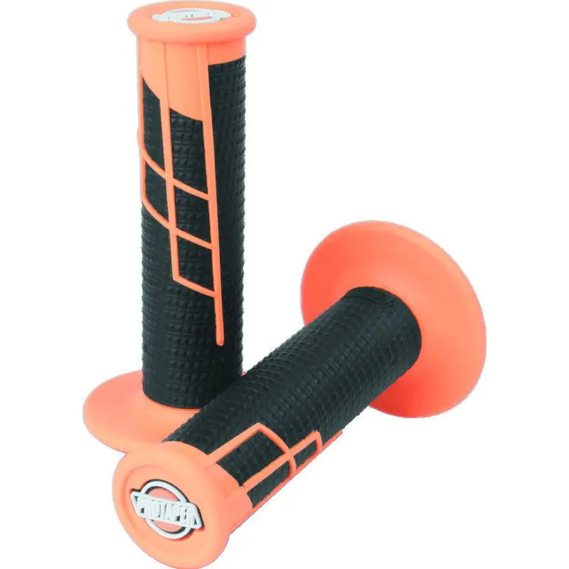 ProTaper 021661 ProTaper Clamp-On 1/2 Waffle Grip - Neon Orange/Black - 021661