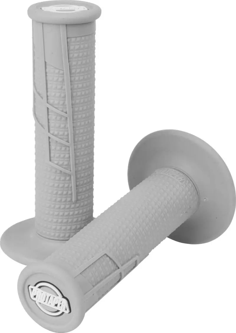 Gray Gray ProTaper Clamp-On Waffle Grip on motorcycle handlebar for better grip