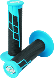 Neon blue black ProTaper Clamp-On 1/2 Waffle Motorcycle Handlebar Grip