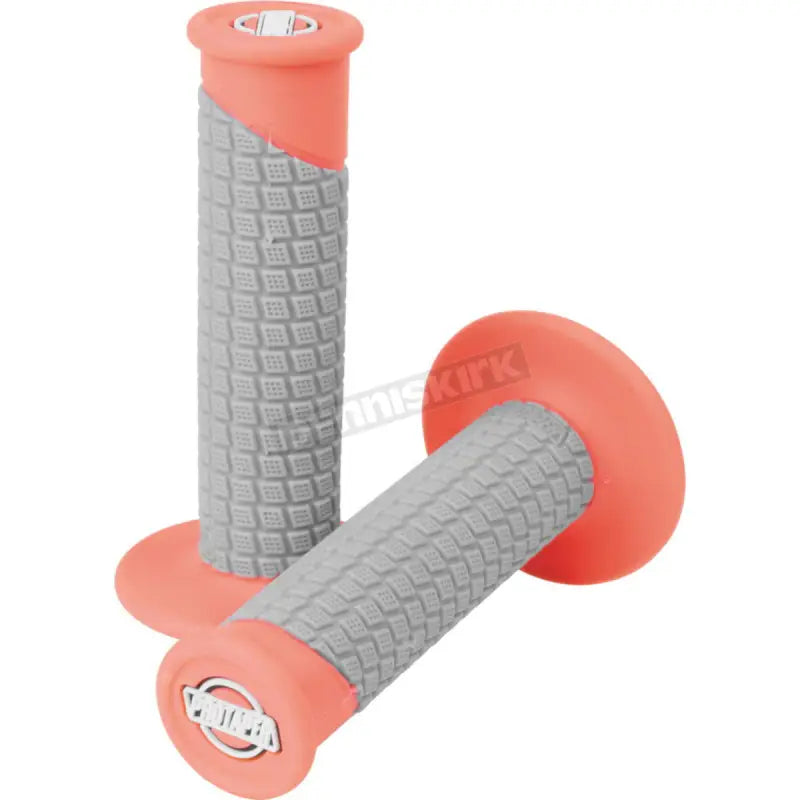 Motorcycle handlebar grips Neon Red Gray ProTaper Clamp-On Pillow Top Grips