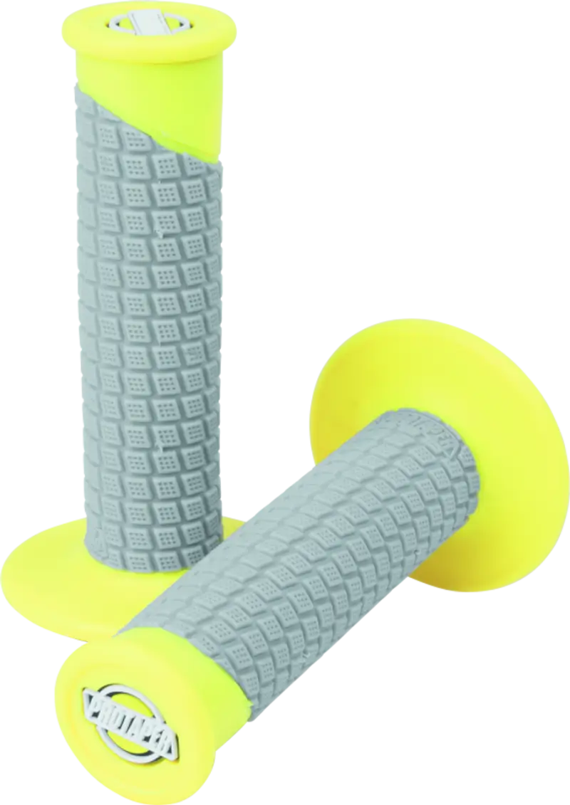 Gray and yellow textured handlebar grips for ProTaper Clamp-On Pillow Top Grips neon yellow gray style