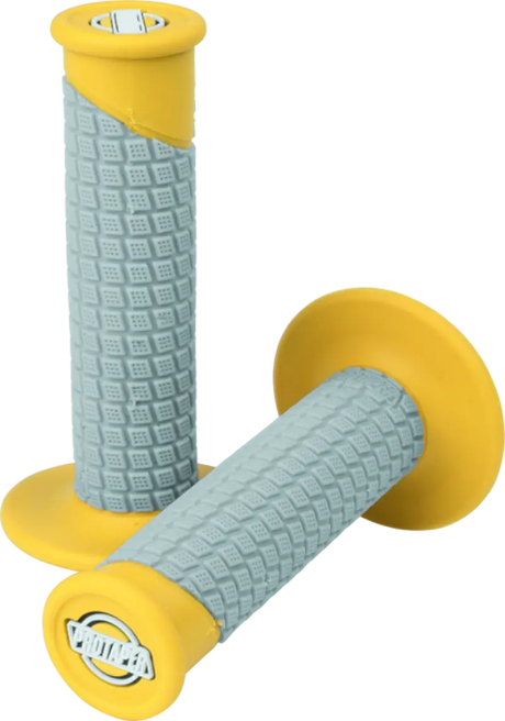 Yellow and gray textured ProTaper Clamp-On Pillow Top Grips for bike handlebars