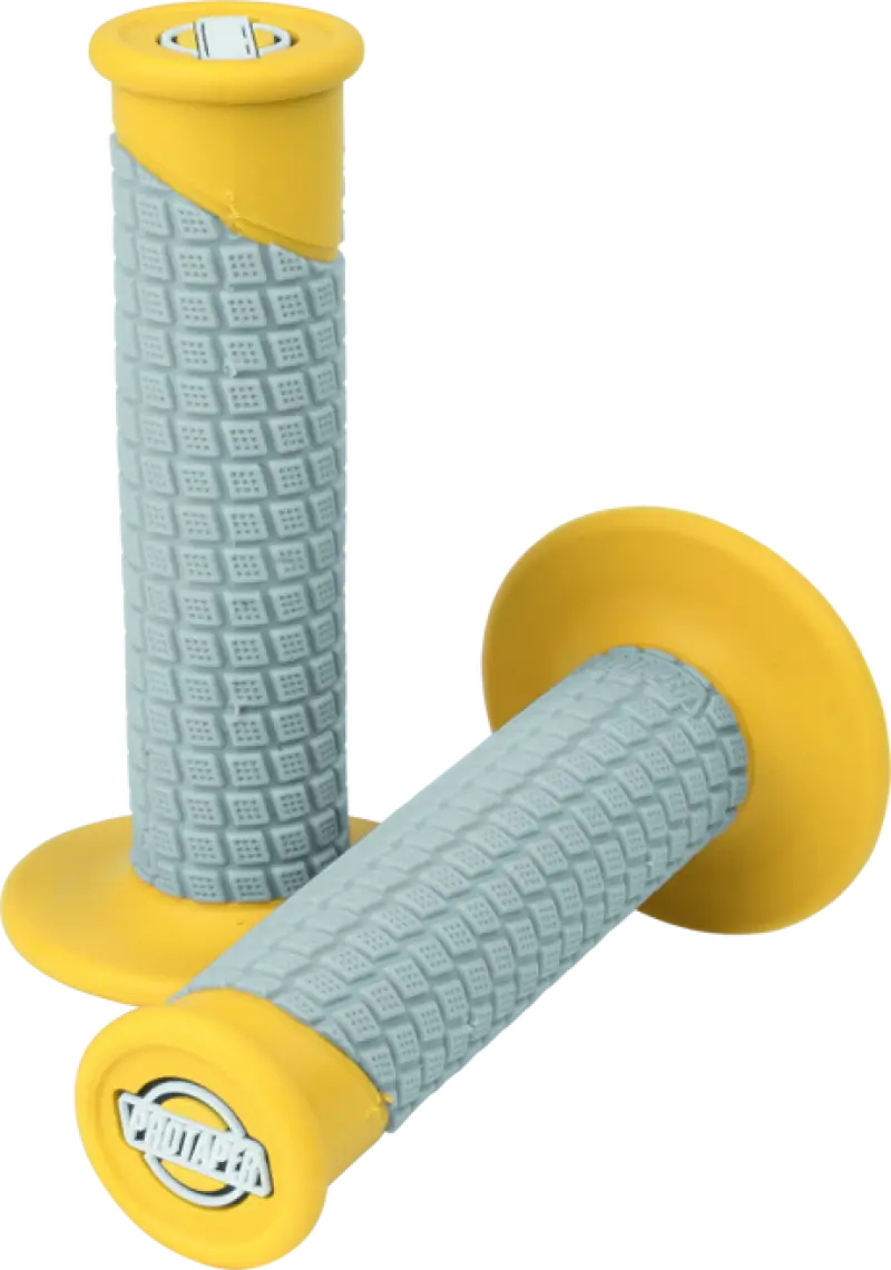 Yellow and gray textured ProTaper Clamp-On Pillow Top Grips for bike handlebars