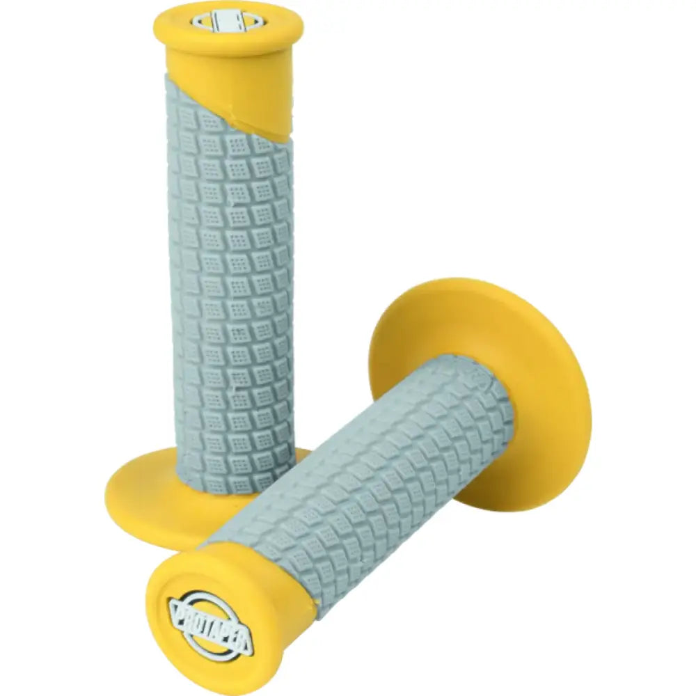 Yellow and gray textured ProTaper Clamp-On Pillow Top Grips for bike handlebars