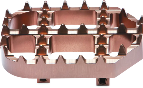 Copper-colored motorcycle foot peg from ProTaper Footpeg Cleat Kit plus 5mm