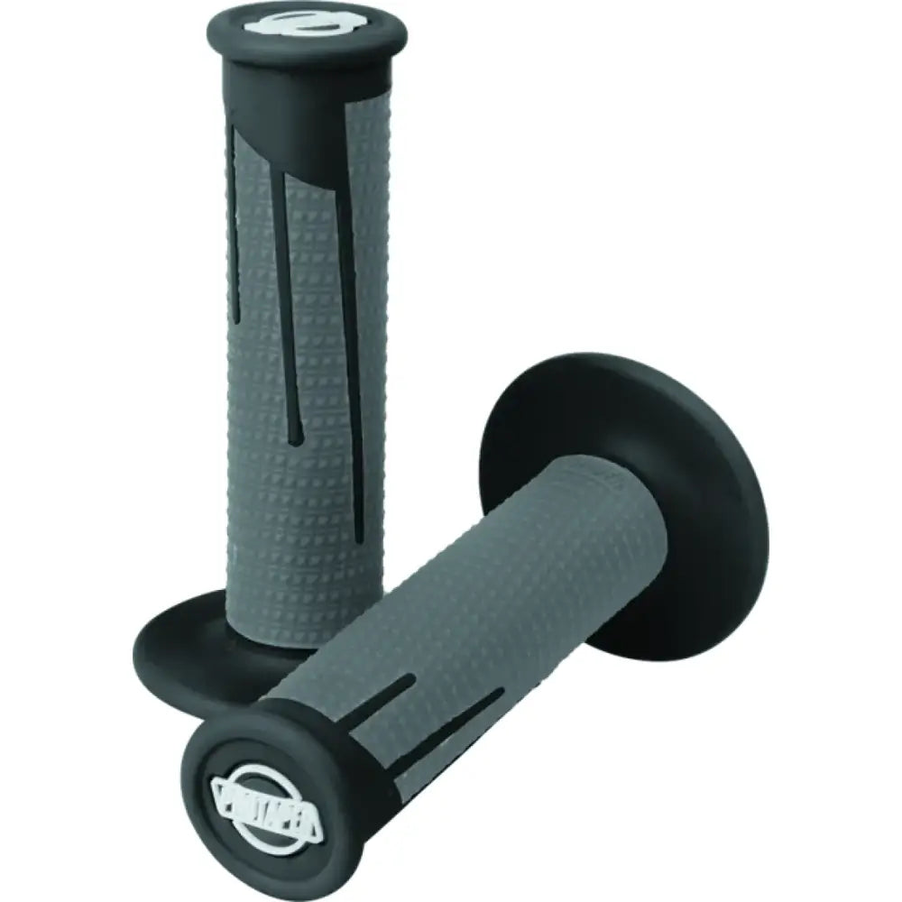 Gray and black motorcycle handlebar grips for ProTaper Full Diamond Clamp-On Black Dark Gray style
