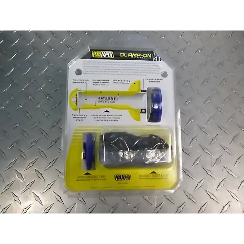 ProTaper full diamond clamp-on grips with handlebar pad kit in blue and dark gray