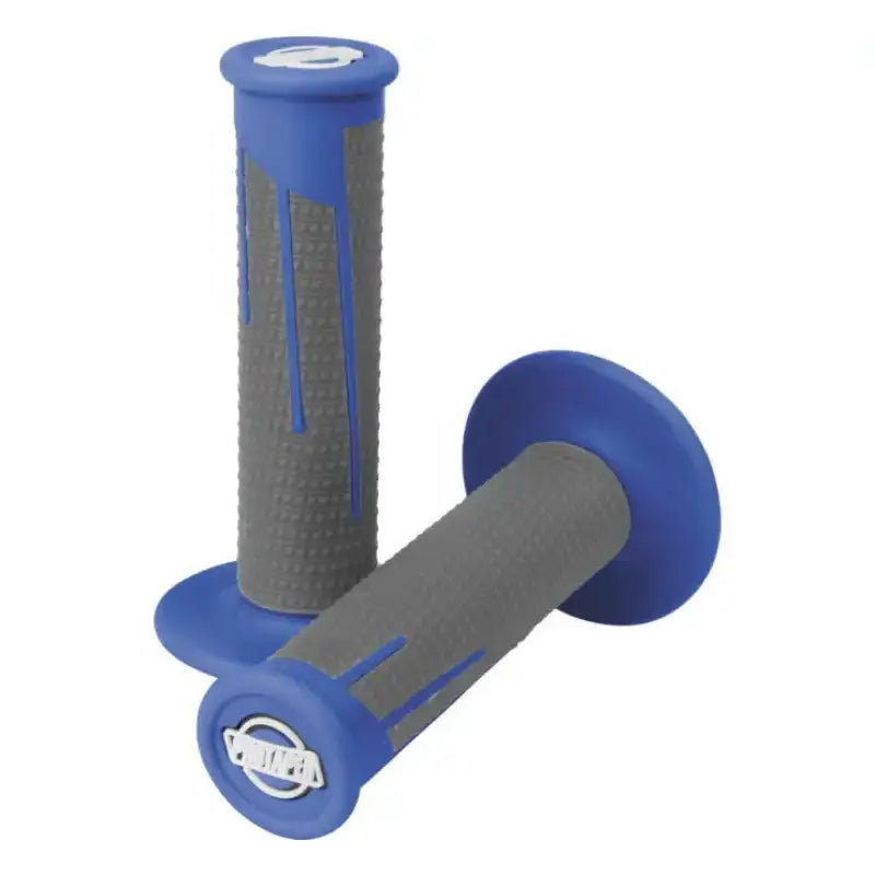 Blue dark gray diamond clamp-on grips for motorcycle handlebar in ProTaper 021688