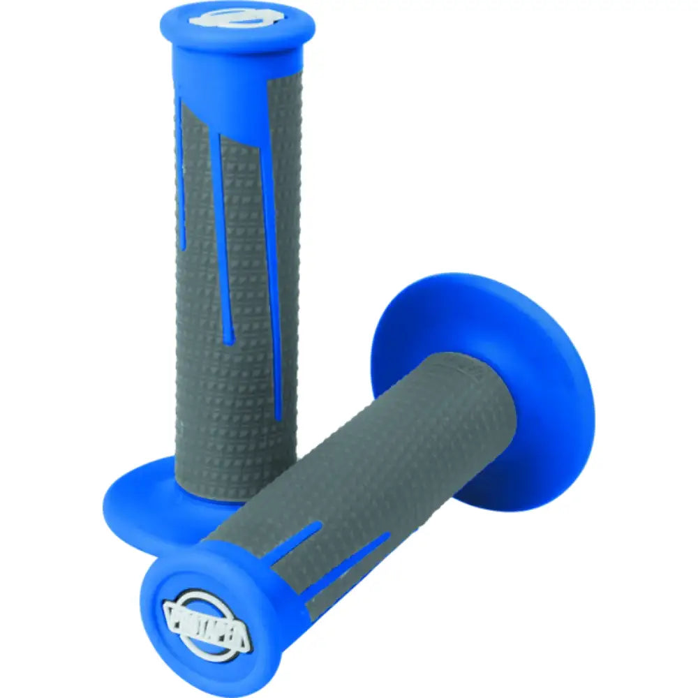 Blue dark gray ProTaper Diamond Clamp-On Grips for motorcycle handlebars