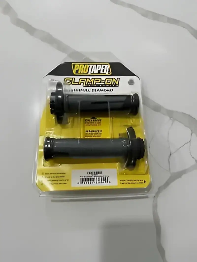 ProTaper full diamond clamp-on grips in black dark gray for bike handlebars