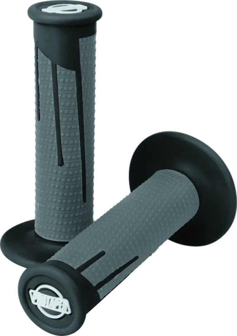 Gray and black motorcycle handlebar grips for ProTaper Full Diamond Clamp-On Black Dark Gray style