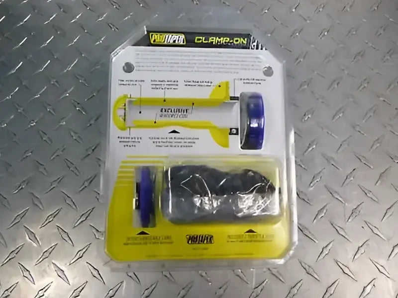 ProTaper full diamond clamp-on grips with handlebar pad kit in blue and dark gray