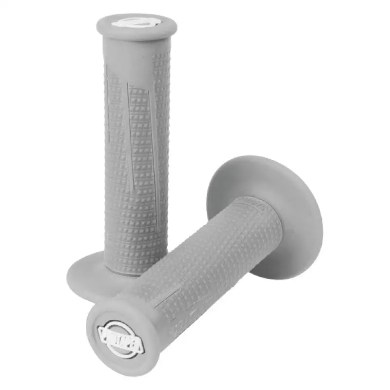 Gray motorcycle handlebar grips from ProTaper with full diamond clamp-on design