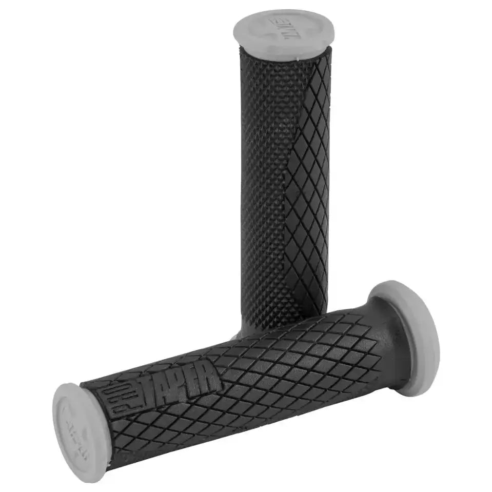 Black dual density ATV grips with diamond pattern for better grip and comfort