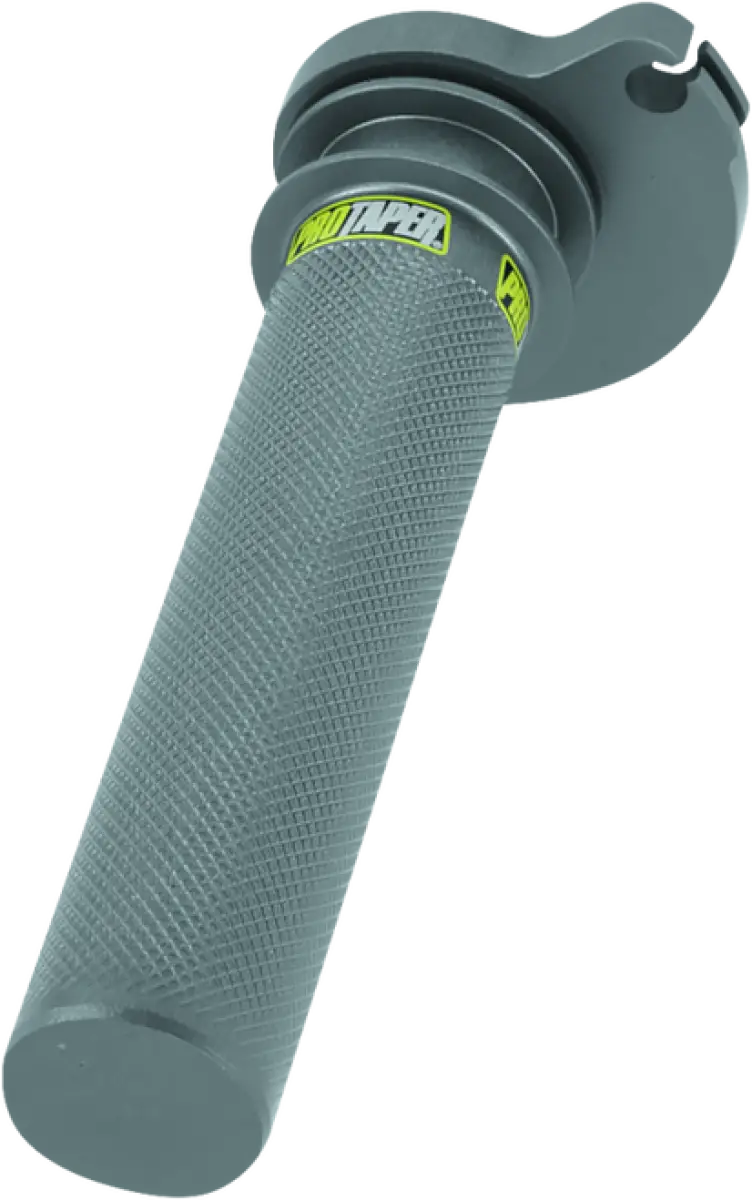 Gray motorcycle grip on ProTaper KTM/Husqvarna aluminum throttle tube for KTM Husqvarna