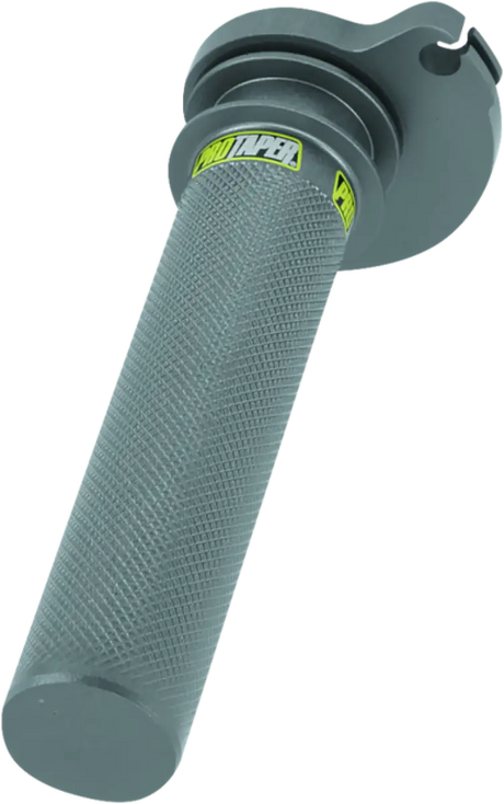 Gray motorcycle grip on ProTaper KTM/Husqvarna aluminum throttle tube for KTM Husqvarna